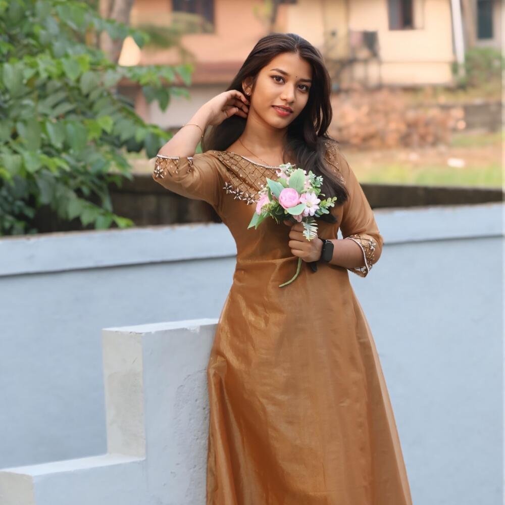 Elegant Handworked Shimmer Top