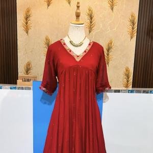 Viscous Georgette Handworked kurti