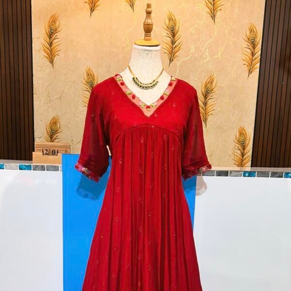 Viscous Georgette Handworked kurti