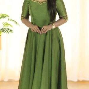 Heavy Handworked Partywear Umbrella Kurti