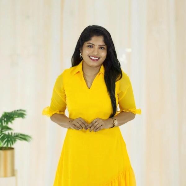 Georgette kurti with down frills