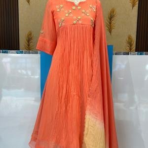 Premium dyable viscose organza top