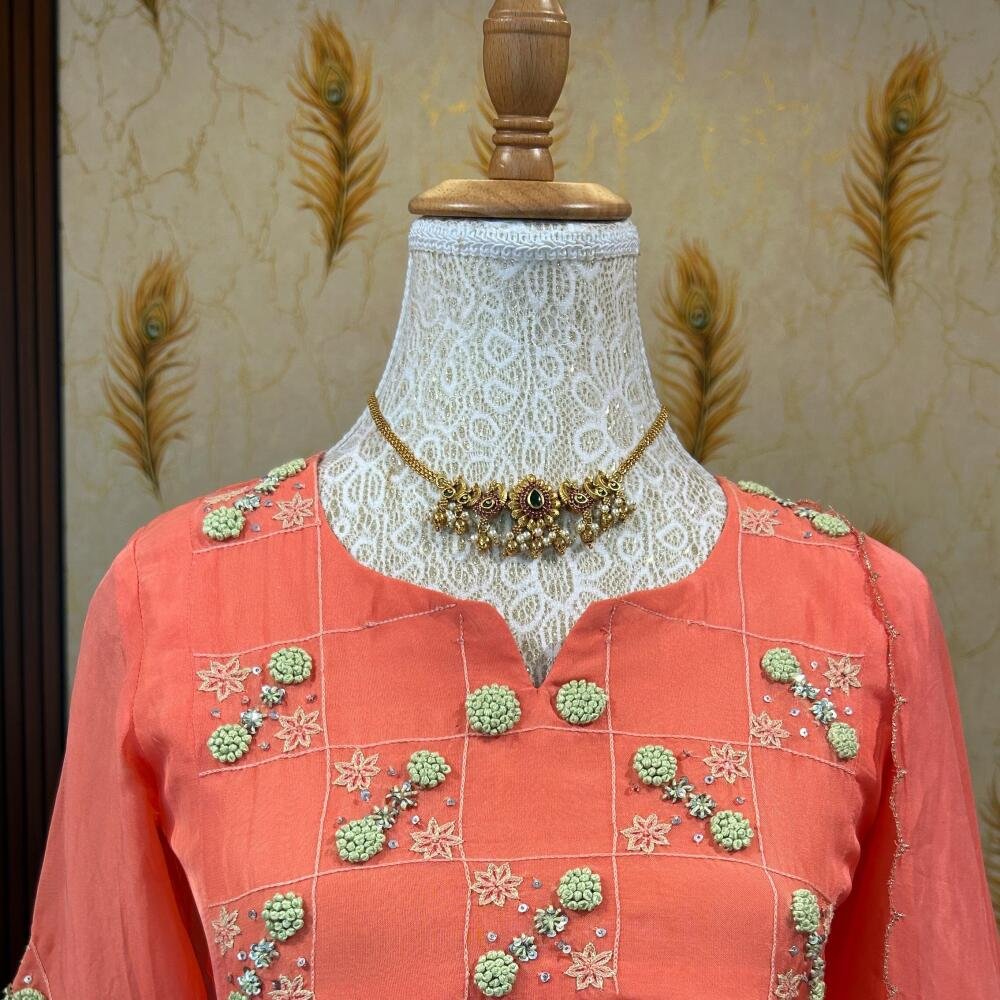 Premium dyable viscose organza top