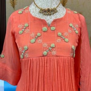 Premium dyable viscose organza top