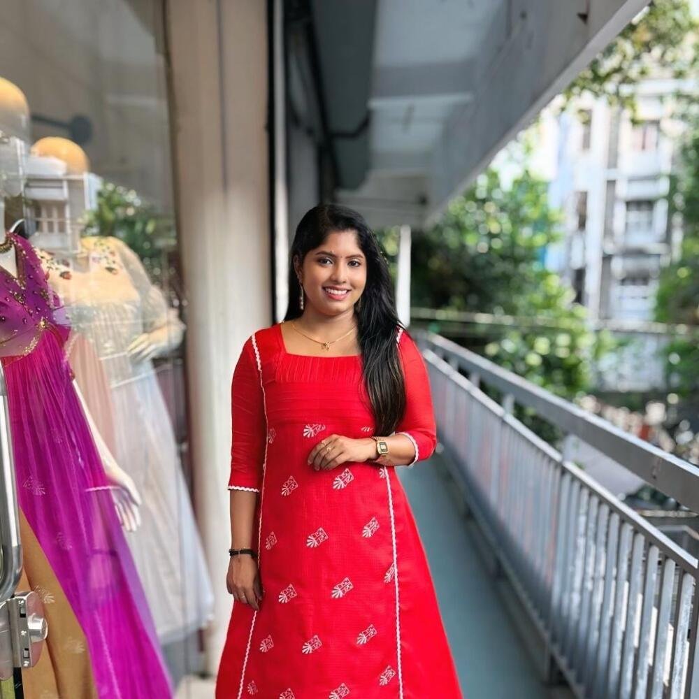 Premium Christmas Special Kota Check Designer Kurti