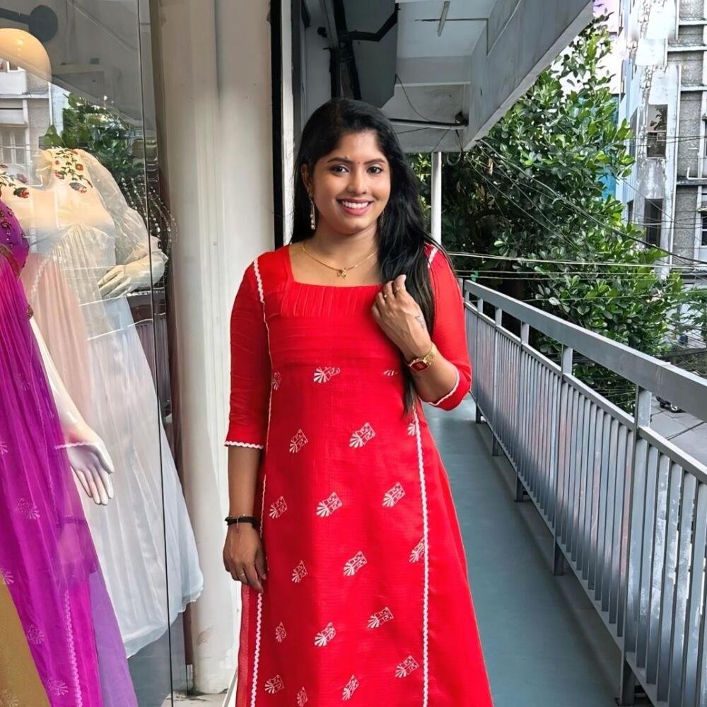 Premium Christmas Special Kota Check Designer Kurti