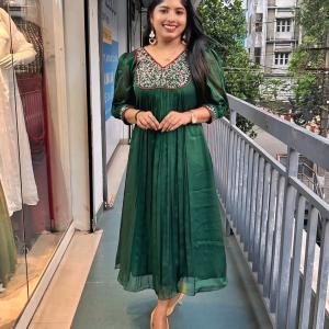 Silky georgette kurti