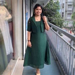 Designer kurti with jacket