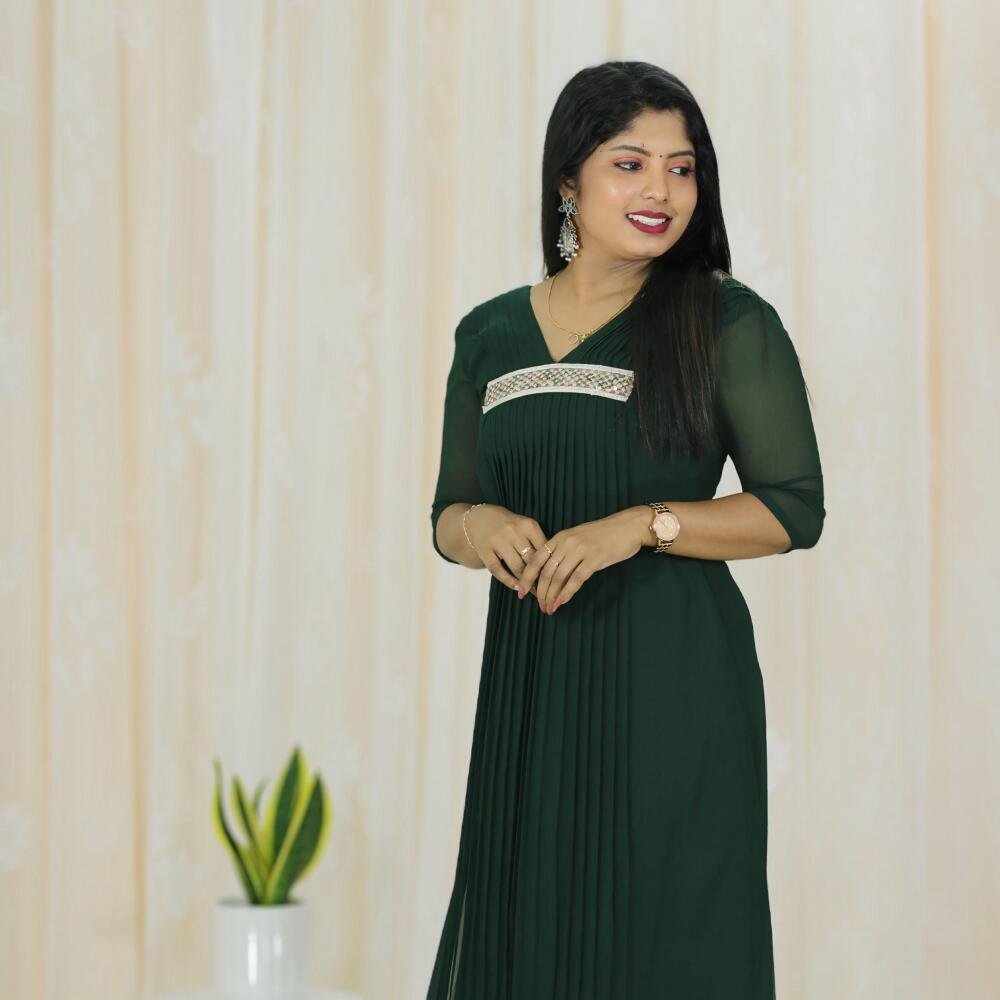 Elegant pleated designer kurti