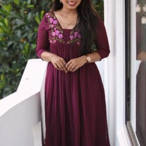 Heavy handworked elegant gathered kurti